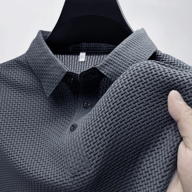 Elevate Your Summer Wardrobe with Our Stylish Men's Short Sleeve Polo Shirt - Cool, Breathable, and Perfect for Business Casual!