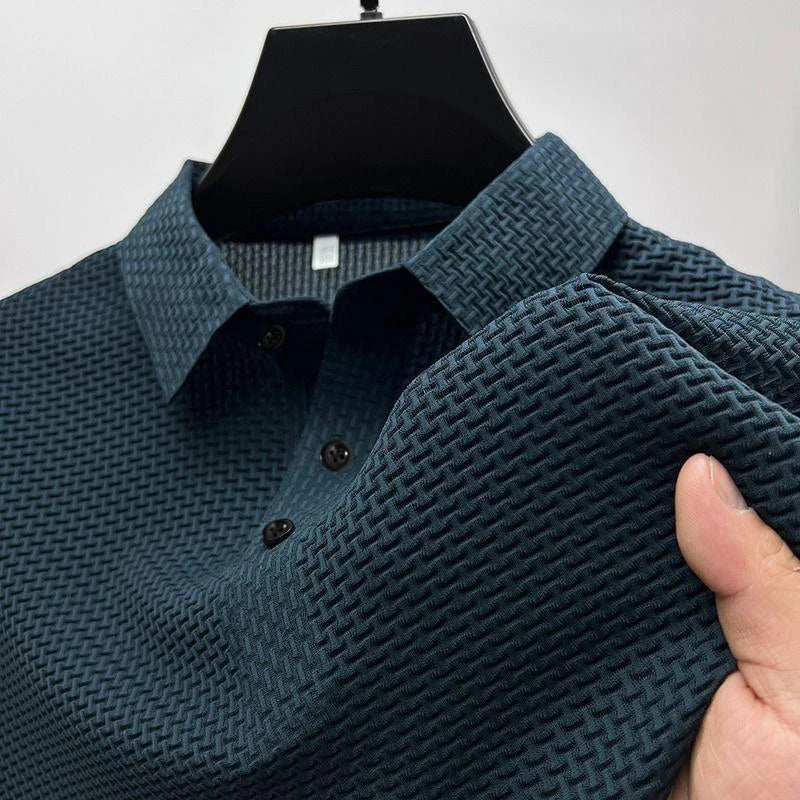 Elevate Your Summer Wardrobe with Our Stylish Men's Short Sleeve Polo Shirt - Cool, Breathable, and Perfect for Business Casual!