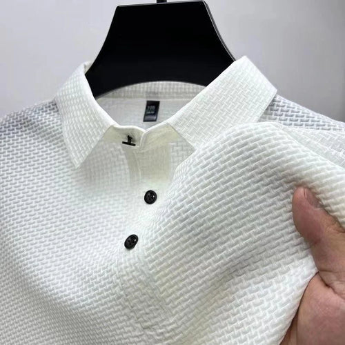 Elevate Your Summer Wardrobe with Our Stylish Men's Short Sleeve Polo Shirt - Cool, Breathable, and Perfect for Business Casual!